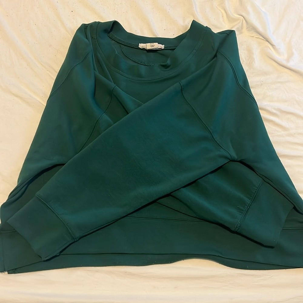 Green crop top, blank, XL crop top